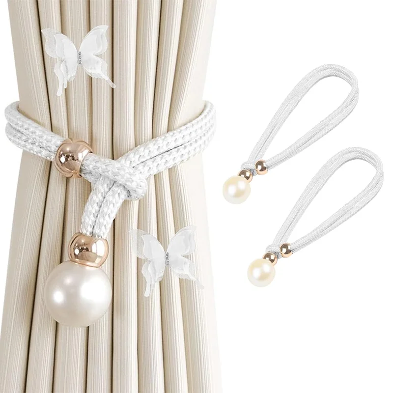 

Curtain Straps, Light Luxury High-end Pearls,a Pair Of Gauze Curtain Buckles, Tie Ties, Decorative Accessories 7 Color Available