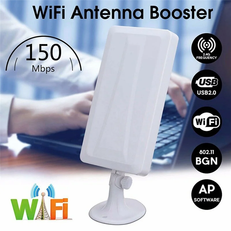 Long Range 150Mbps WiFi Extender Wireless Outdoor Router Repeater WLAN Antenna for Booster 5M