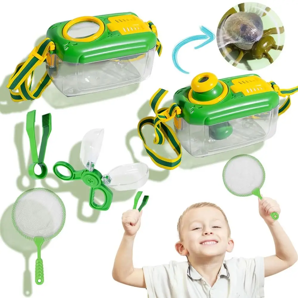 

Студенческий жилет, шляпа, уличный костюм исследования насекомых, инструменты для кемпинга, приключений на открытом воздухе с увеличительным стеклом, комплект исследователя