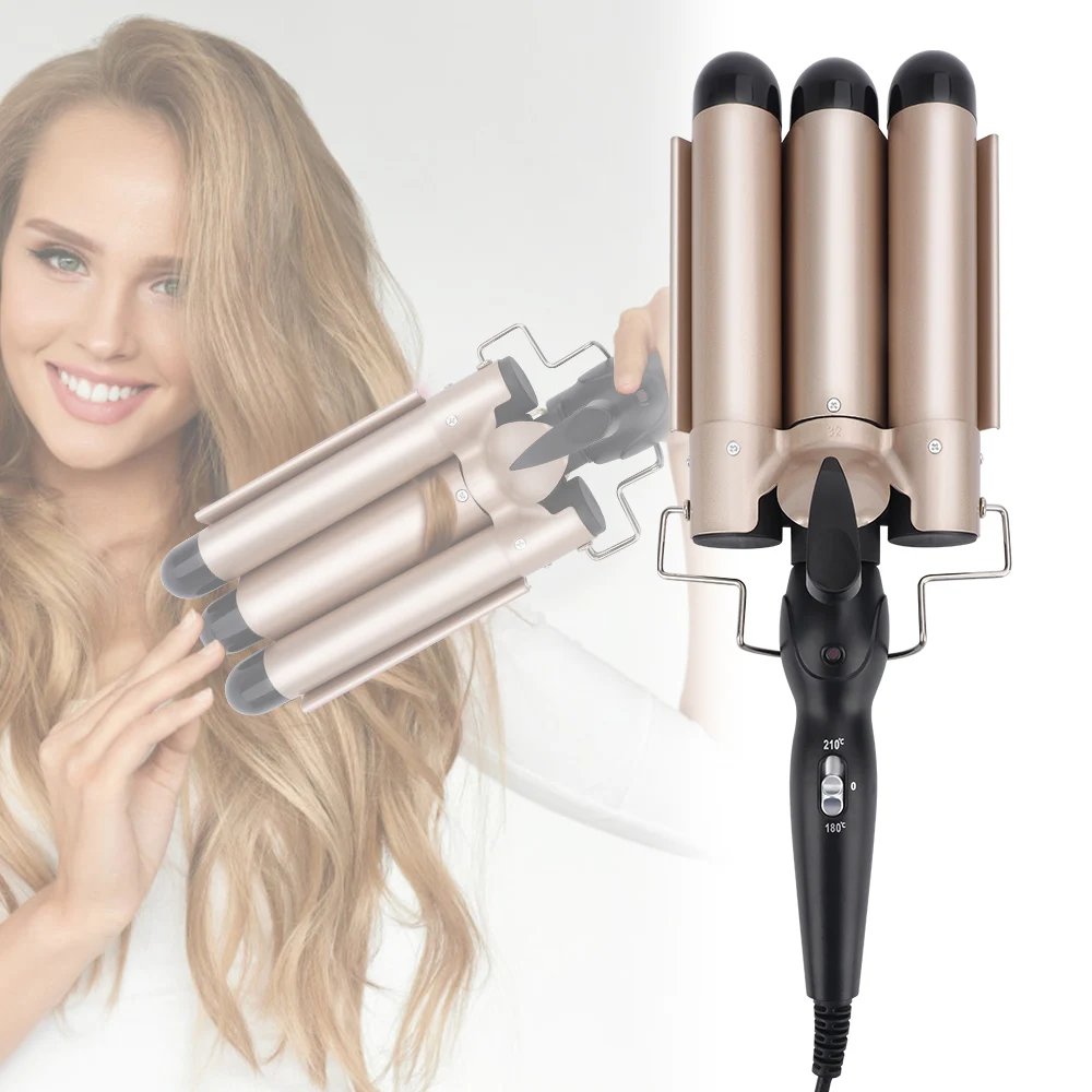 3 Tubes Hair Curling Iron  25 32mm Electric Hair Curlers Wave Hair Style Triple Barrel Egg Roll Hair Styling Beauty Hair Device