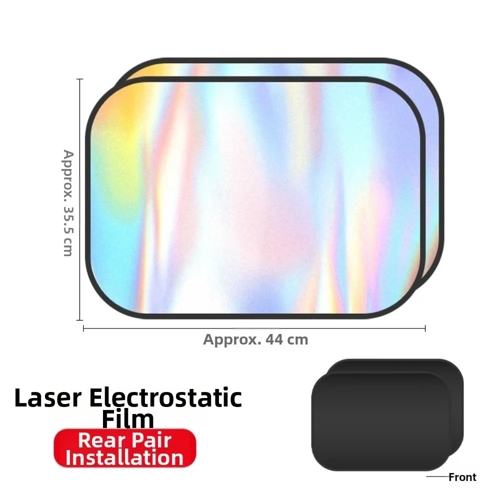 Static Cling Car Window Sun Shade Radium Reflective Upgraded Car Window Shades Heat Insulation Block Sunlight Sun Shade For Cars