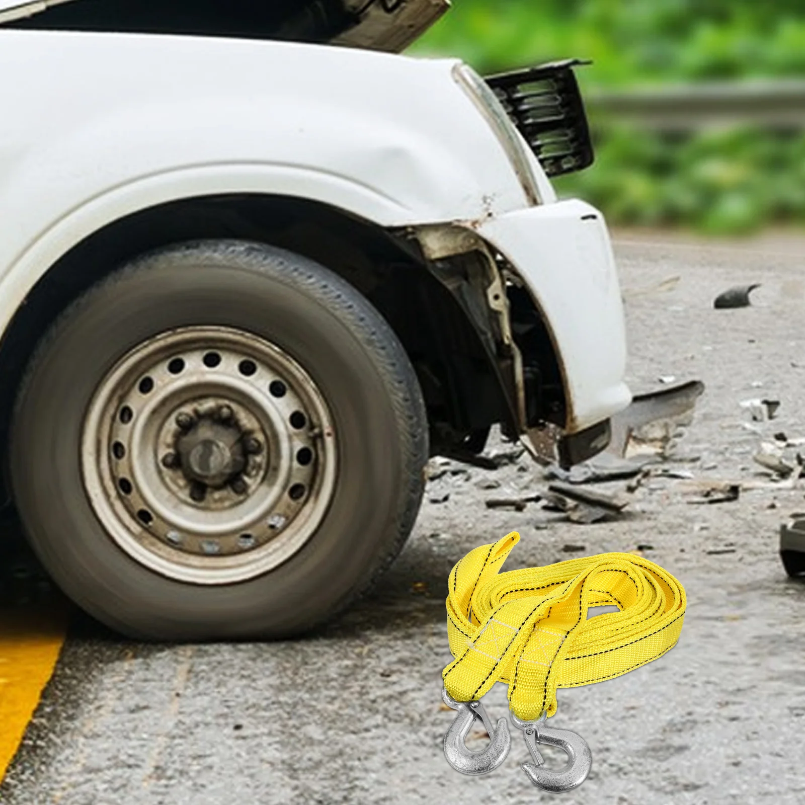 

Высокопрочный буксировочный трос, усиленный ремень для буксировки, аварийно-спасательный трос для грузовиков и внедорожников, буксировочные ремни, ремень для лебедки