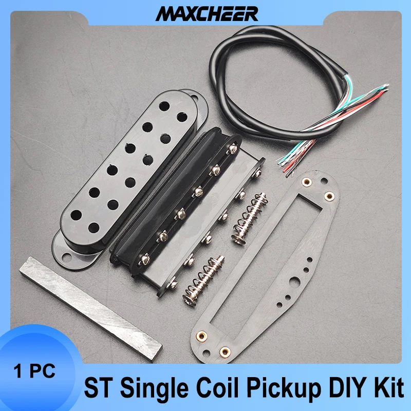 Mini-Humbucker-DIY-Kit – 12 verstellbare Stangen, Mini-Humbucker ST Single Coil Pickup, Größe 4 Leitungen, DIY-Kit