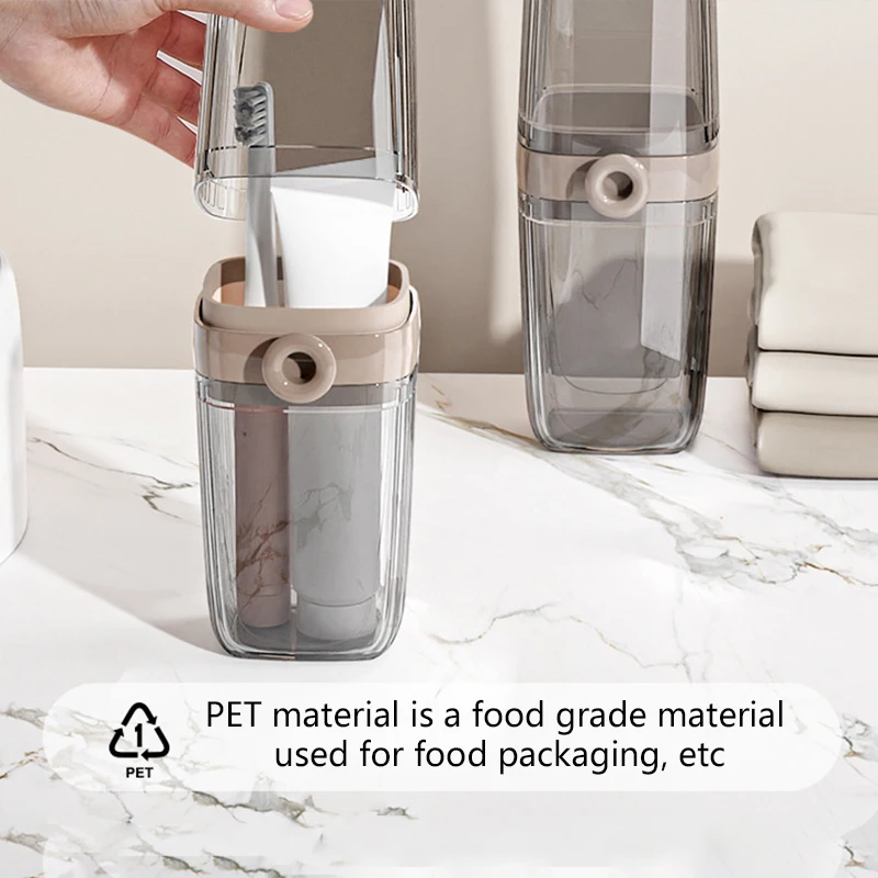 2 قطعة/المجموعة المحمولة فرشاة الأسنان صندوق تخزين البلاستيك علبة الصابون للسفر الحاويات طبق صينية مجموعة أدوات الزينة لوازم السفر #3