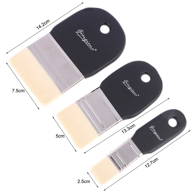 1ชิ้นขนแปรงไนลอนแข็งแปรงทาสีศิลปะ gouache สีน้ำพื้นที่ขนาดใหญ่สีน้ำมันอะคริลิคแปรงทำความสะอาดบาร์บีคิว