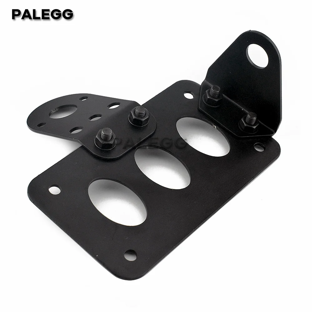 7/8"22mm Motorcycle License Plate Holder Metal License Bracket Tail Light Holder Universal image 2