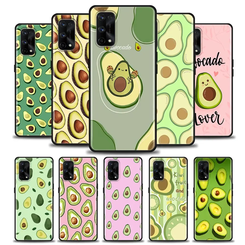 Cute Cartoon Avocado Funda Case For Realme GT 2 Pro Master Neo2 NARZO 50 50I 50A 5G C35 C33 C31 C30 C21 V25 Case Shell Capa