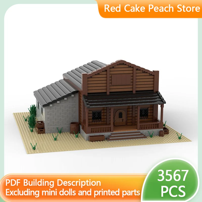 

Конструктор City Street View Model MOC: Западное шерифское управление, модульная технология, развивающая игрушка для детей, подарок на праздник, набор для сборки