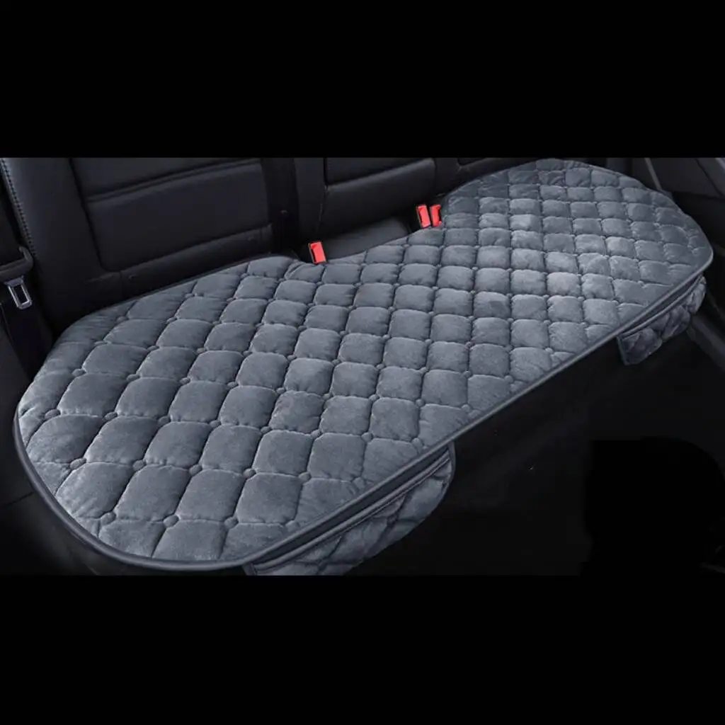 Car Seat Cover Protector Universal Winter Warm Auto Seat Cushion Rear Seat Cushion Protection Covers Back Cushion Three Piece image 5