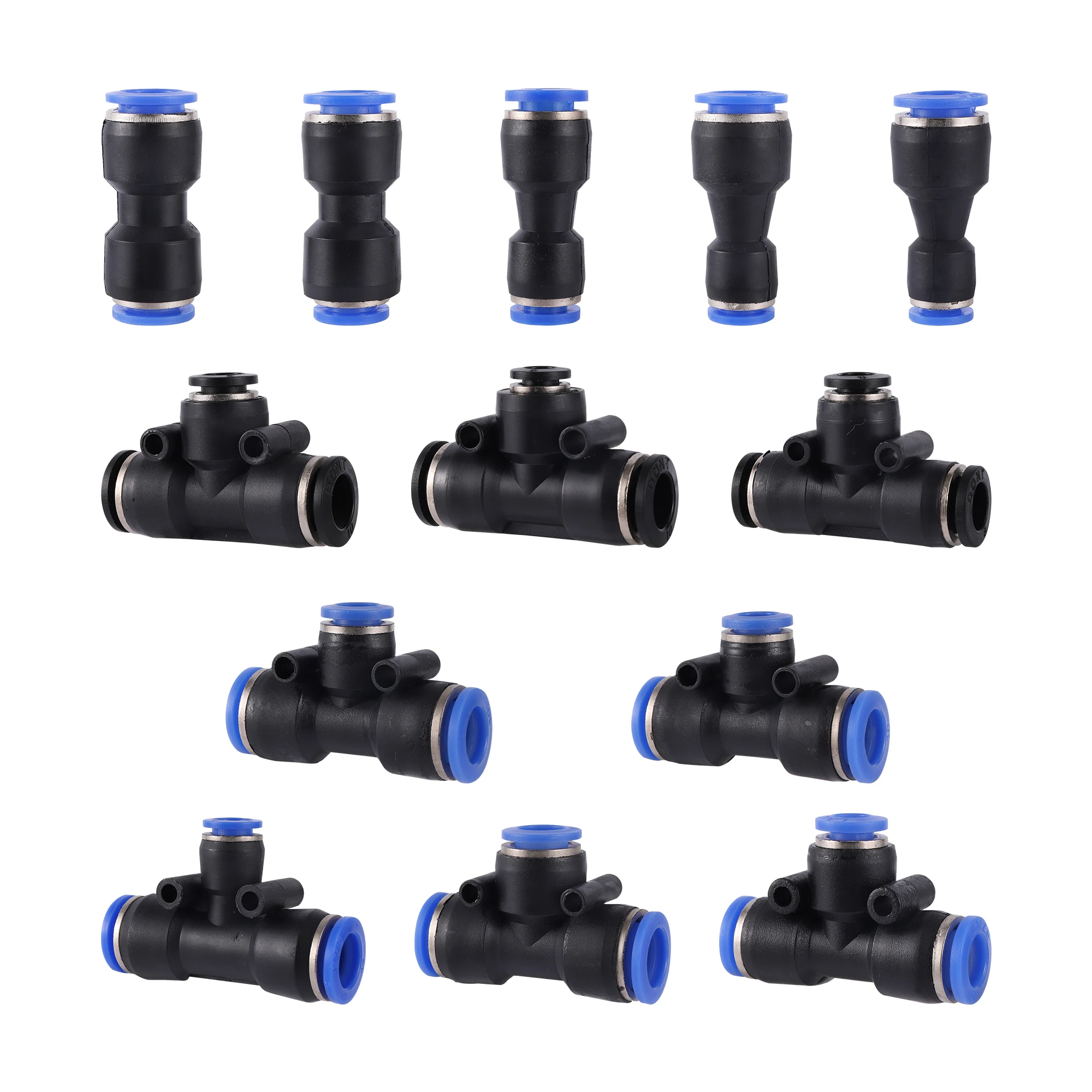 2pcs slide lock thru 3 way quick connector t-reducer connector garden agriculture irrigation water connection nozzle accessories