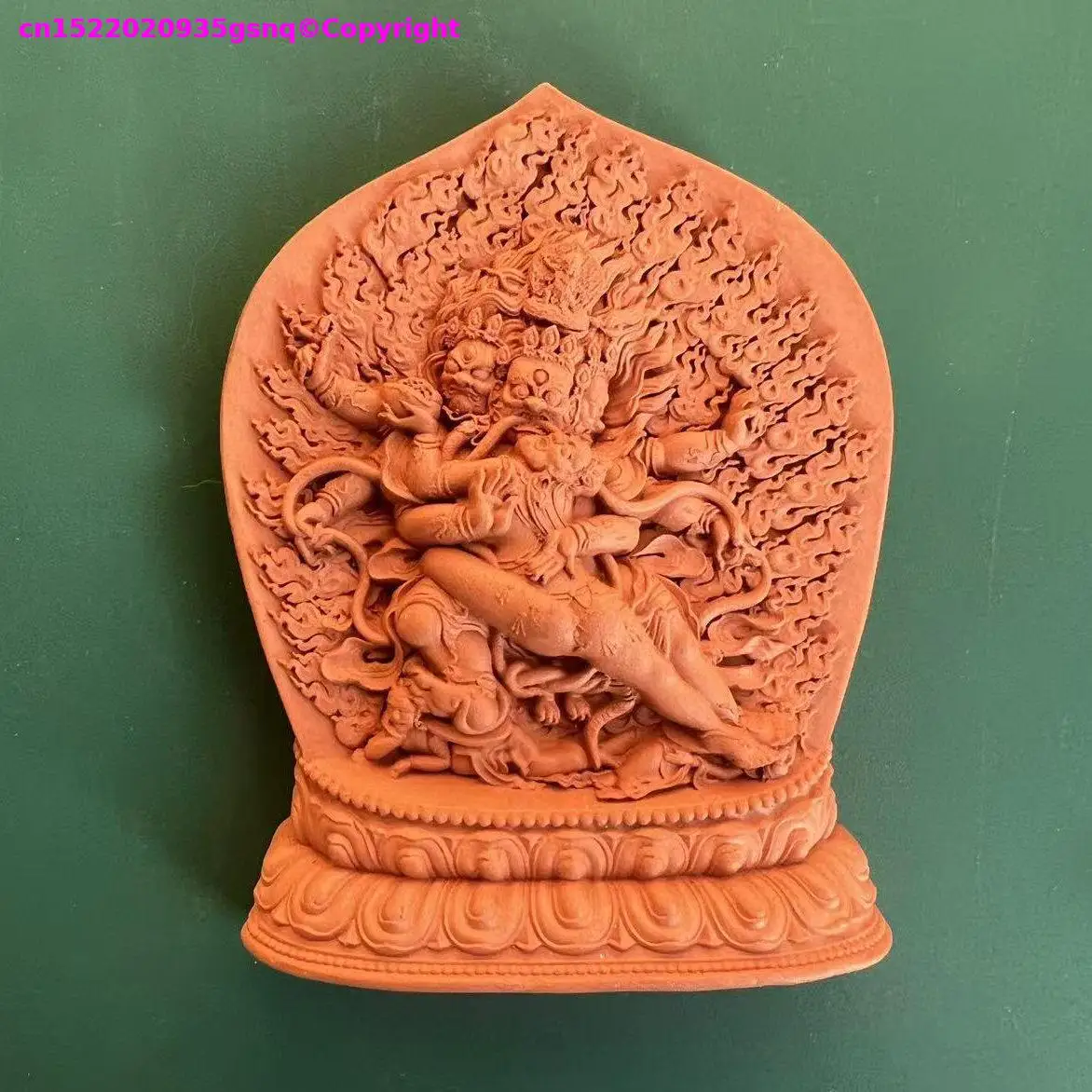 Rare Mahachakra Vajrapani Offering Buddhism handmade clay sat-chaya Holy tsha-tsha Buddhist temple altar lama monk worship