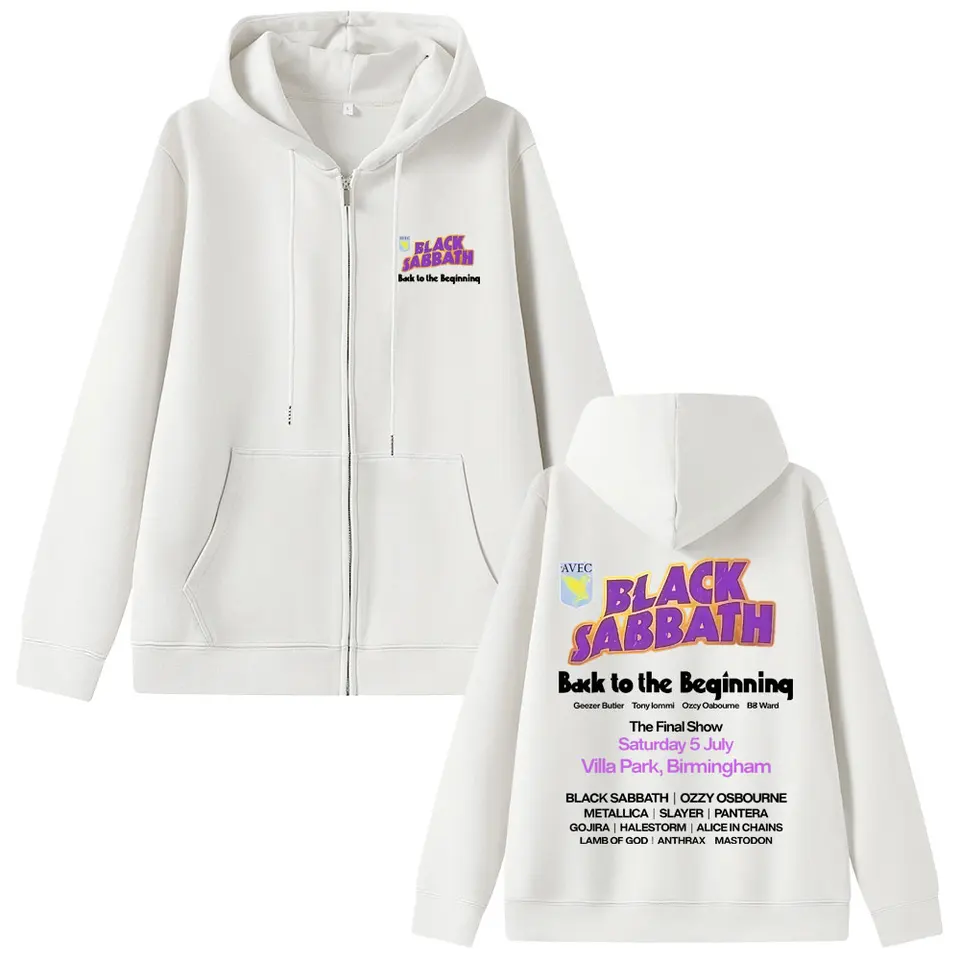 Heavy Metal Rock Band Black Sabbath Back To The Beginning Zipper
