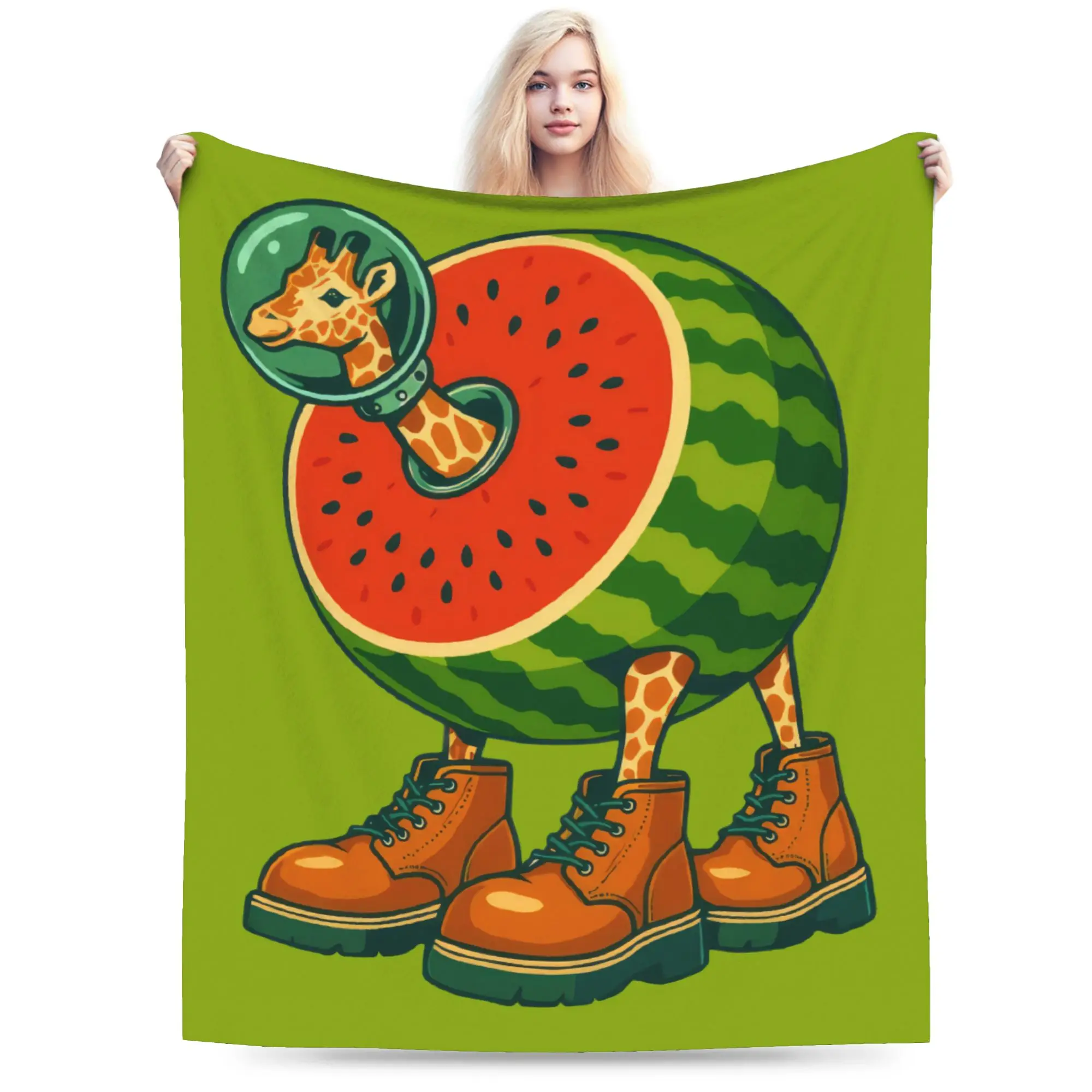 

Italian Brainrot Meme Girafa Celeste Blanket Flannel Winter Ultra-Soft Throw Blankets for Bedding Car Bedding Throws