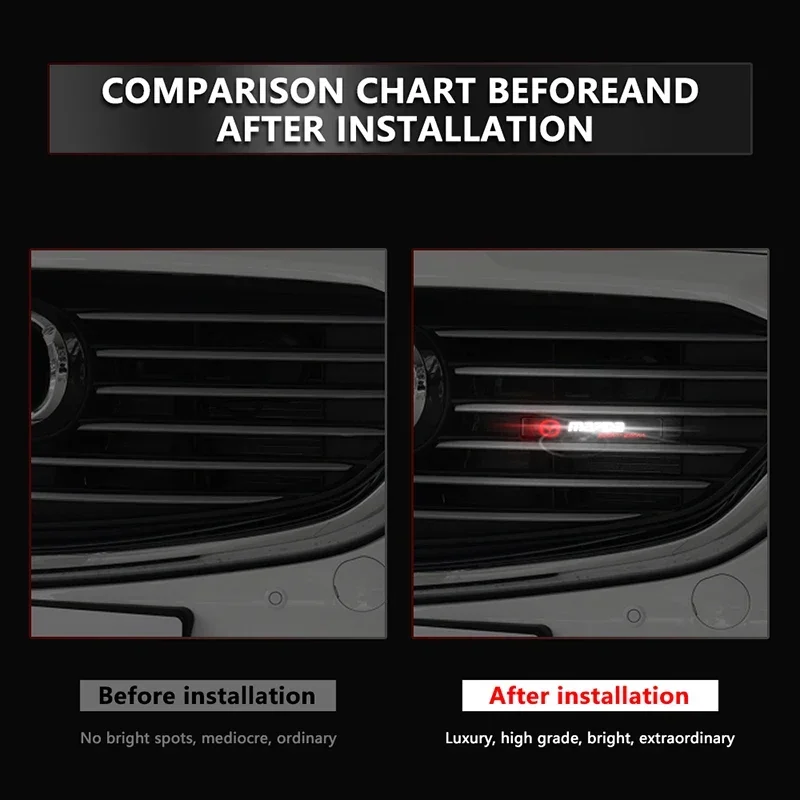 LED سيارة الجبهة مصبغة شعار شارة ضوء لمازدا شعار MX5 CX9 CX7 CX5 MX3 Atenza Axela 2 323 5 6 RX8 RX7 سرعة 6 اكسسوارات #4