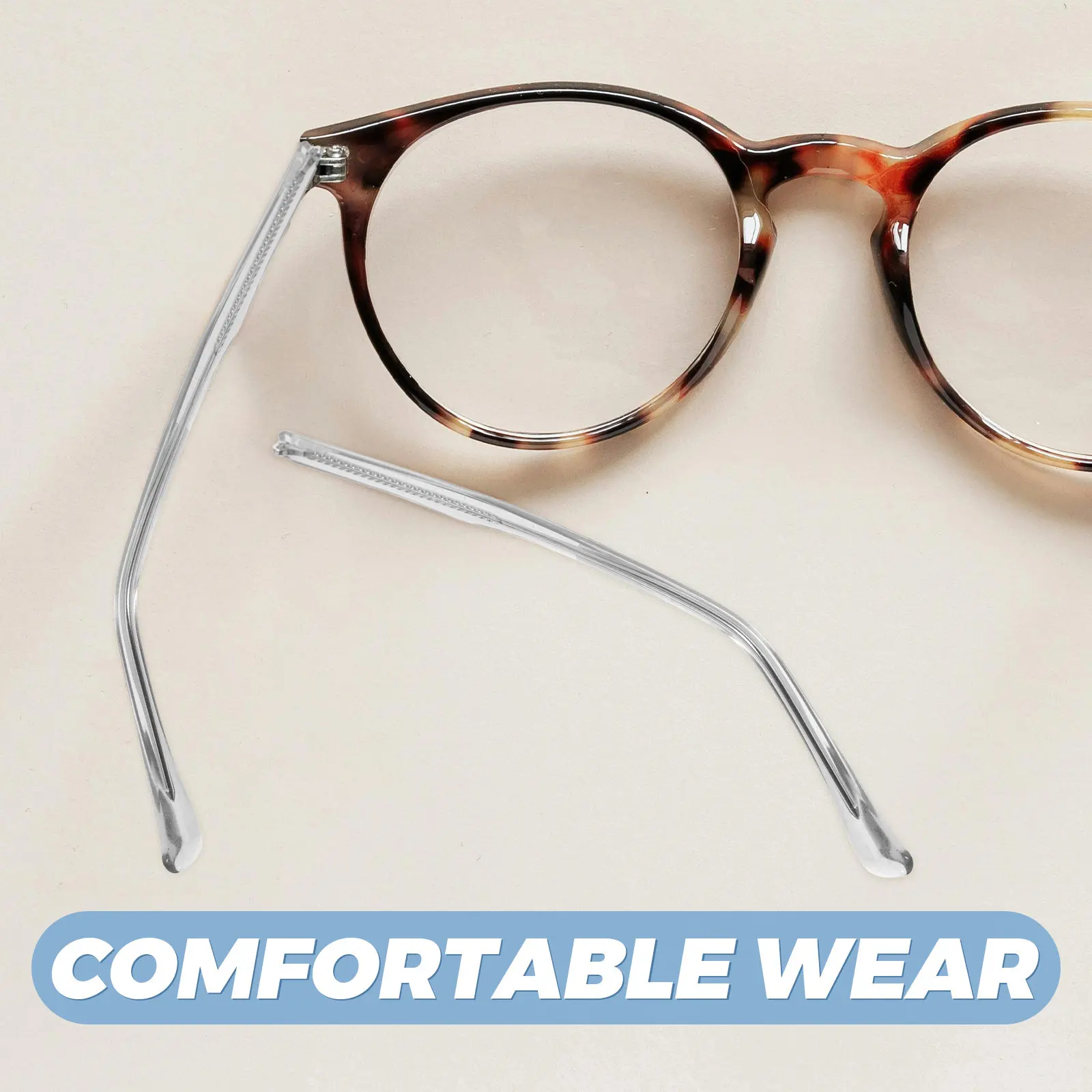 1Pair Eyeglass Replacement Temples Compatible with Most Glasses Sunglasses Reading Eyewear Stylish Design Comfort Fit Repair Kit