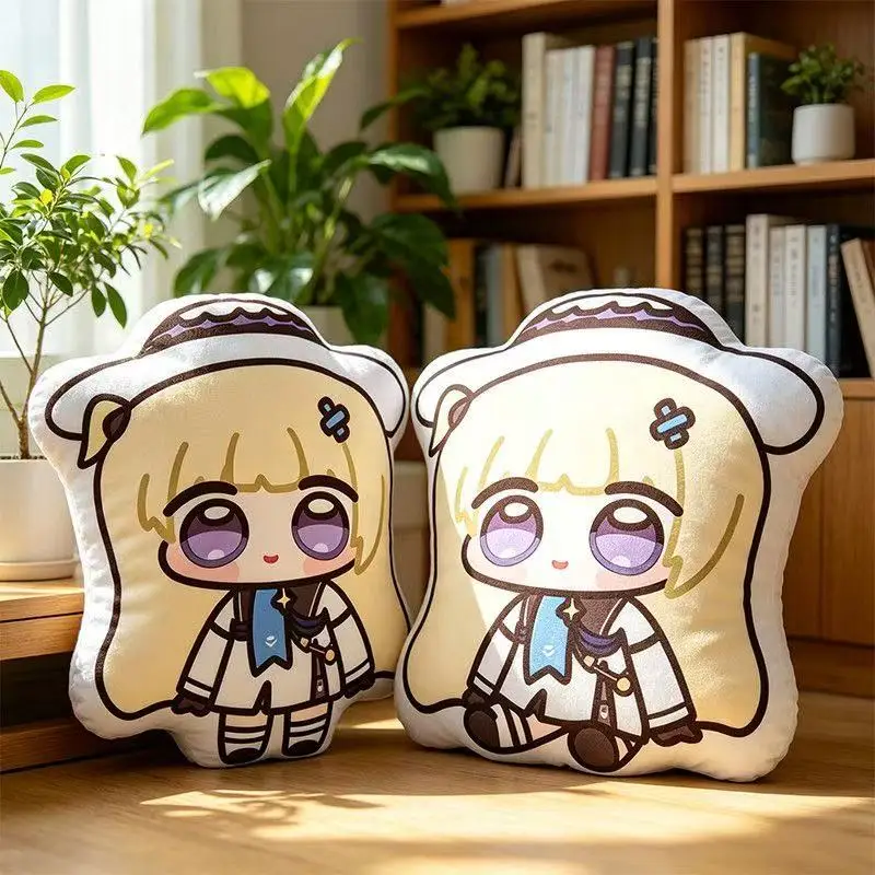Phoebe Q-Version Niedliches Plüschkissen Cartoon Anime Merchandise Dekokissen für Zuhause Sofa Dekoration Anime-Liebhaber Geschenk