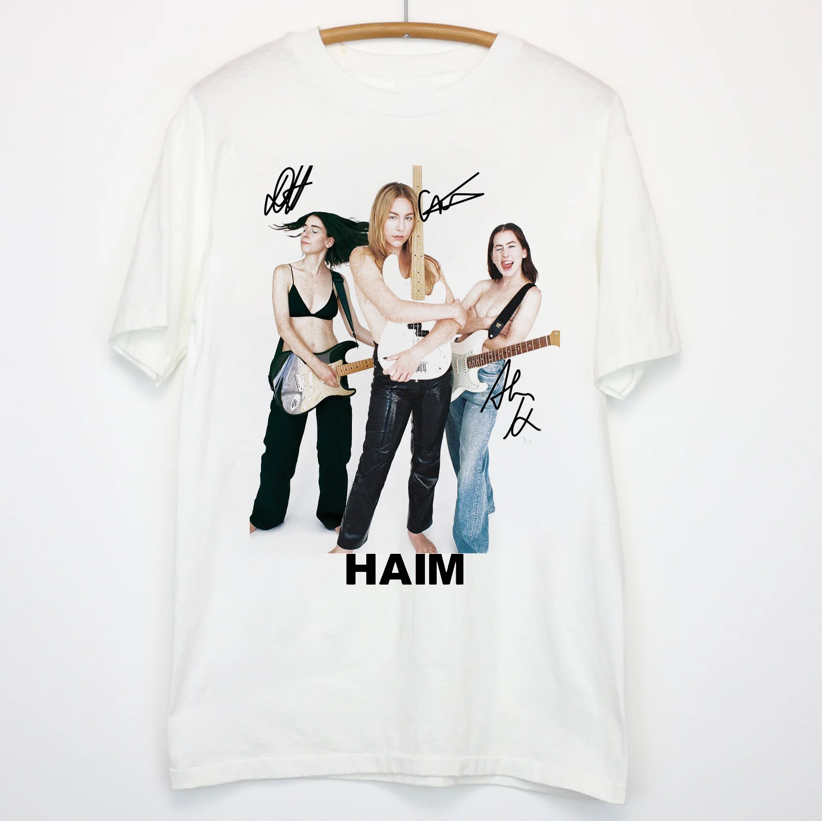 

Редкая хлопковая футболка Haim Band для фанатов S 2345XL, белая футболка S3895