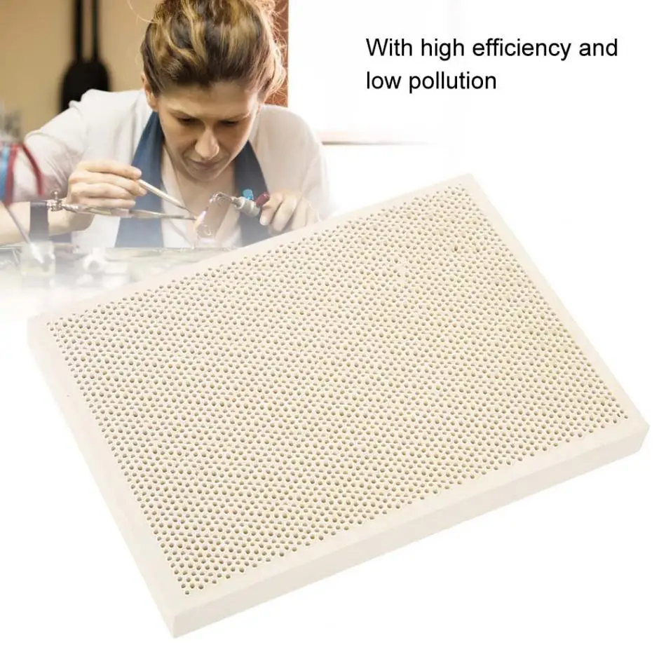 135 *95* 13mm Ceramic Honeycomb Soldering Board Jewelry Heating Paint Printing Drying Tool Plate Jewelry Processing Making Tool