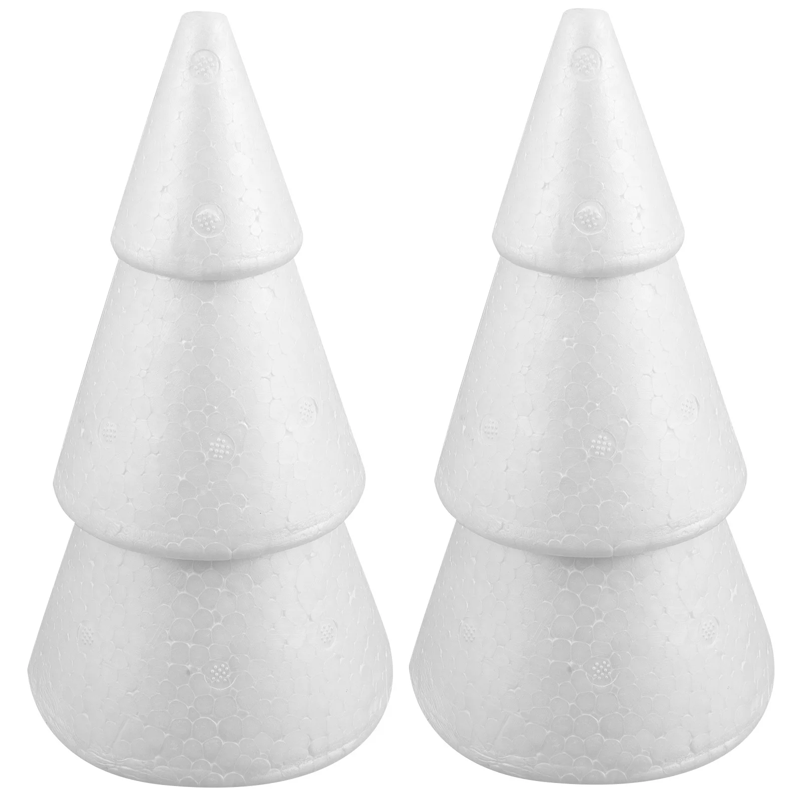 

2Pcs Polystyrene Foam Tree Cone 20x10.5cm Christmas Decoration Craft Supply Versatile DIY Ornament for Wedding Bouquet Base