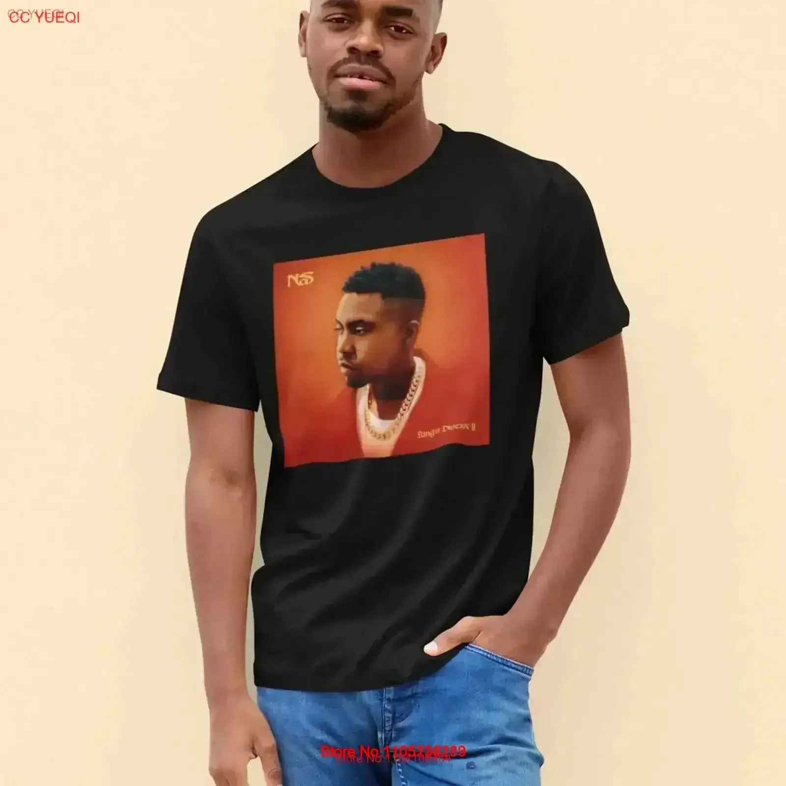 Nas King's Disease II T Shirt Kings 2 2021 Album Cover vintage Washed graphic Casual Soft Versatile vintage Washed fashion