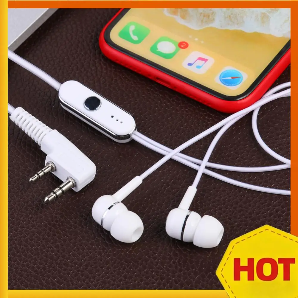 

1,2 м PTT микрофонный наушник для рации 2-контактный наушник гарнитура сменный микрофон портативный для BAOFENG KENWOOD