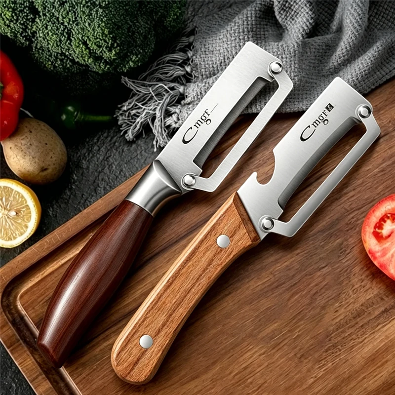 Stainless Steel Peeler for Peeling and Slicing Fruits and Vegetables Multifunctional Vegetable Peeler Kitchen Scraping Tools