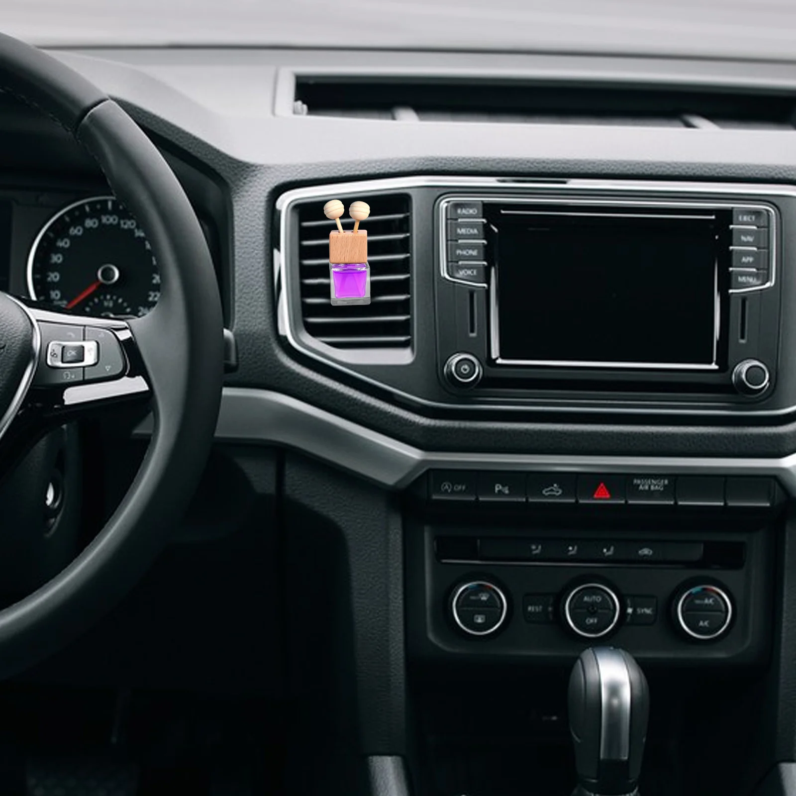 4 قطع من زجاجات العطور الزجاجية للسيارة، حاويات ناشرة للزيوت العطرية الشفافة مع ختم مانع للتسرب لاستخدام سيارة الروائح العلاجية