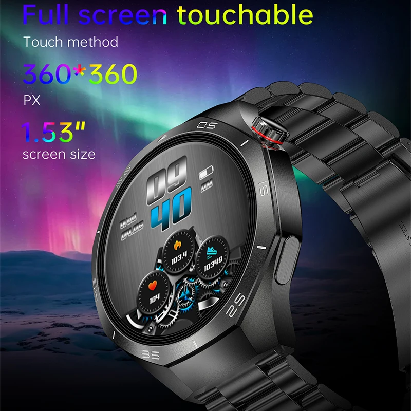 IMOSI 新しいアウトドアスポーツスマートウォッチメンズ 360*360 HD ディスプレイ心拍数フィットネス防水ビジネス Bluetooth 通話 Ftiness 腕時計