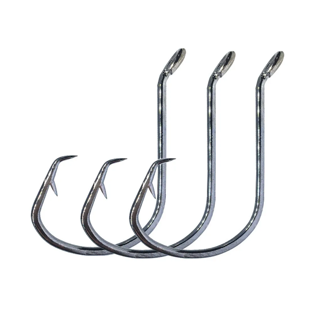 

50Pcs Fishing Hooks Circle Hook High Carbon Steel Freshwater Saltwater Octopus Catfish Hooks Offset Carp Barbed Fishhooks Set