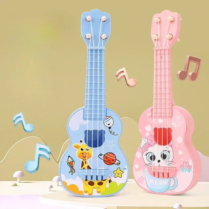 Kids Ukulele Musical Toy 4 Strings Small Guitar Toys Educational Music Instrument Beginner Learning Gift for Children Birthday