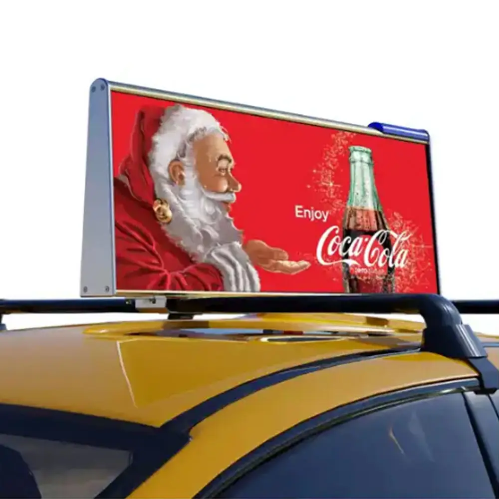 

Taxi Top Led Display P2 P2.5 P3 P4 P5 Double Side Advertising Car Roof Topper Led Display Sign Taxi Top Outdoor Led Screen