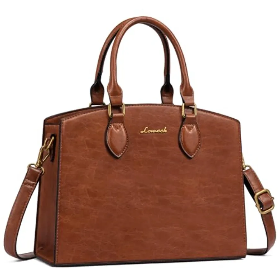 

LOVEVOOK Purses and Handbags for Women Vintage Tote Shoulder Bag Trendy PU Leather Satchel Bag Ladies Hand Bag