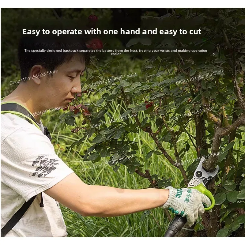 Efficient Electric Pruner Brushless Motor 40V Cordless Garden Tool 35mm Cutting Capacity Professional Use