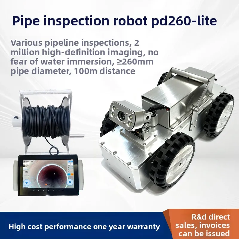 Waterproof Pipeline Inspection Crawler Robot for Municipal Sewer Detection Industrial Pipe Camera System