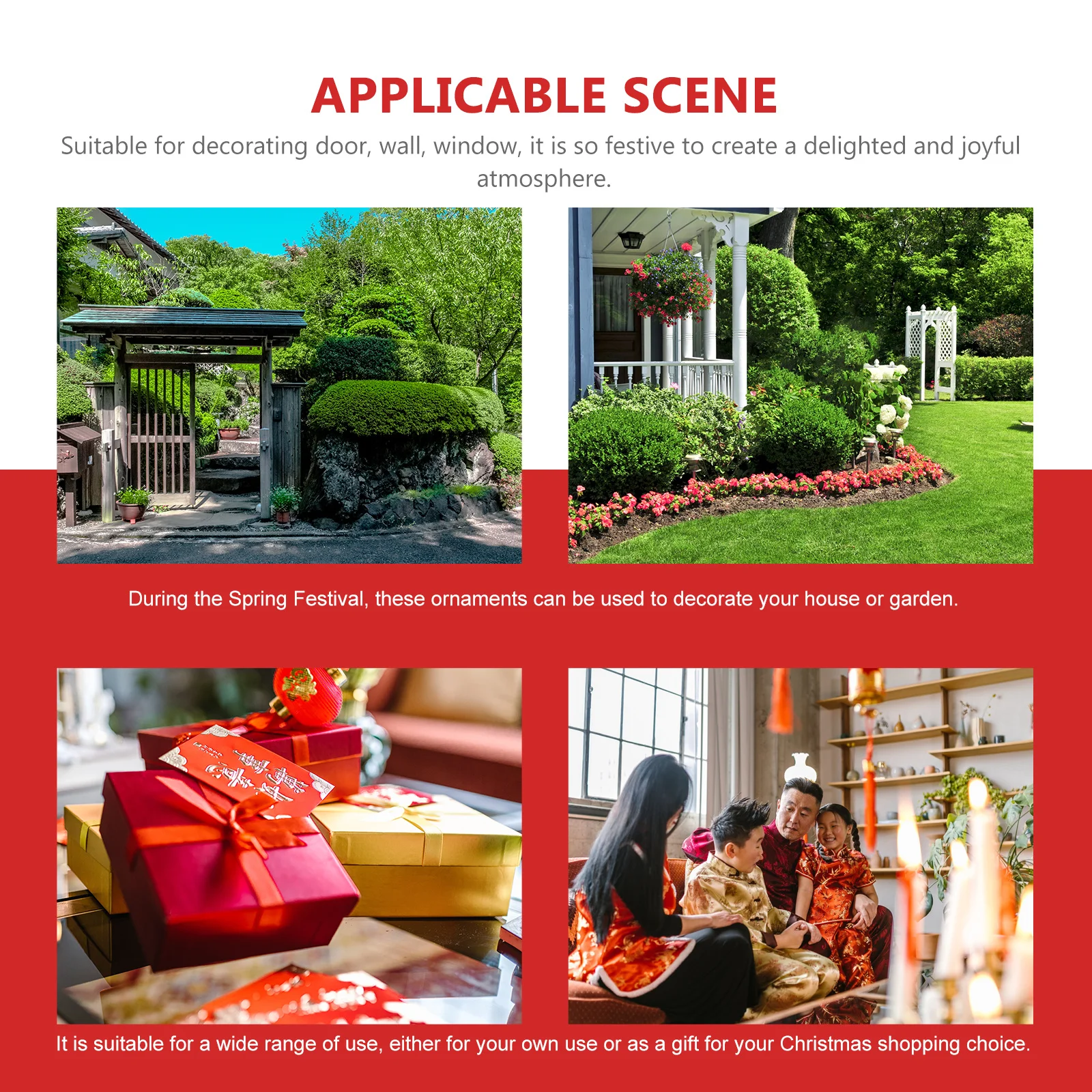 

20Pcs Chinese New Year Pendant Decorations Spring Festival Lanterns Household Layout Good Longevity Health