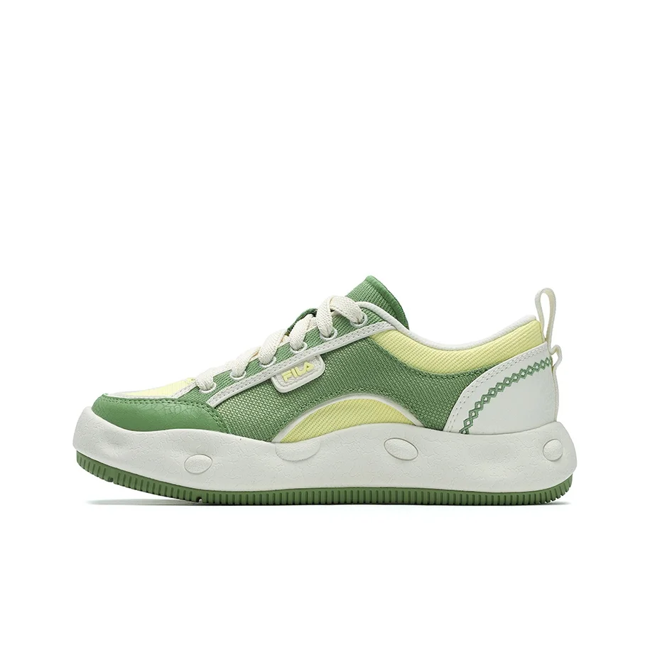 fila-cookies-cookie-shoes-breathable-low-top-casual-shoes-women's-green-yellow-f12w522301ffe