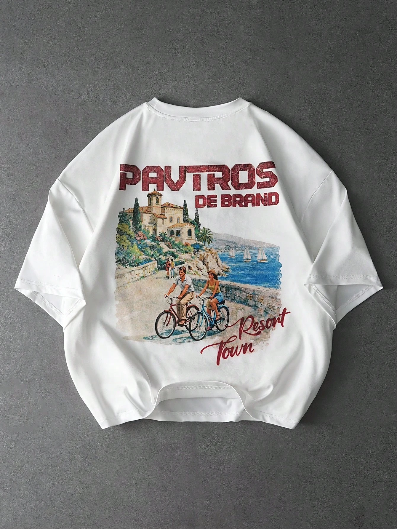 Men's Printed T-shirt with Fashionable Street Style Suitable for Daily Casual Wear, Changing Seasons in Spring and Summer