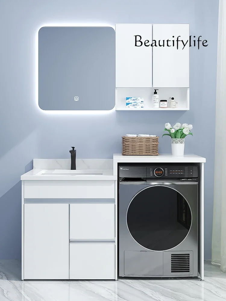 Washing machine integrated cabinet combination balcony significant other cabinet washbasin bathroom cabinet washbasin rock slab