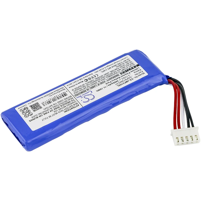 CameronSino Speaker 3000mAh Li-Polymer Battery GSP872693 01 for JBL Flip 4 Flip 4 Special Edition BAR 5.1 GSP872693 03A