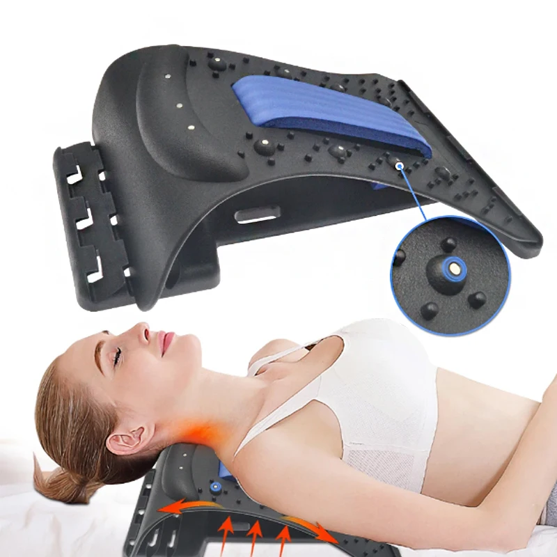 

Cervical Spine Support Massager 4Level Adjustable Neck Back Stretcher Magnetic Therapy Acupoint Massager Yoga Massage Relaxation