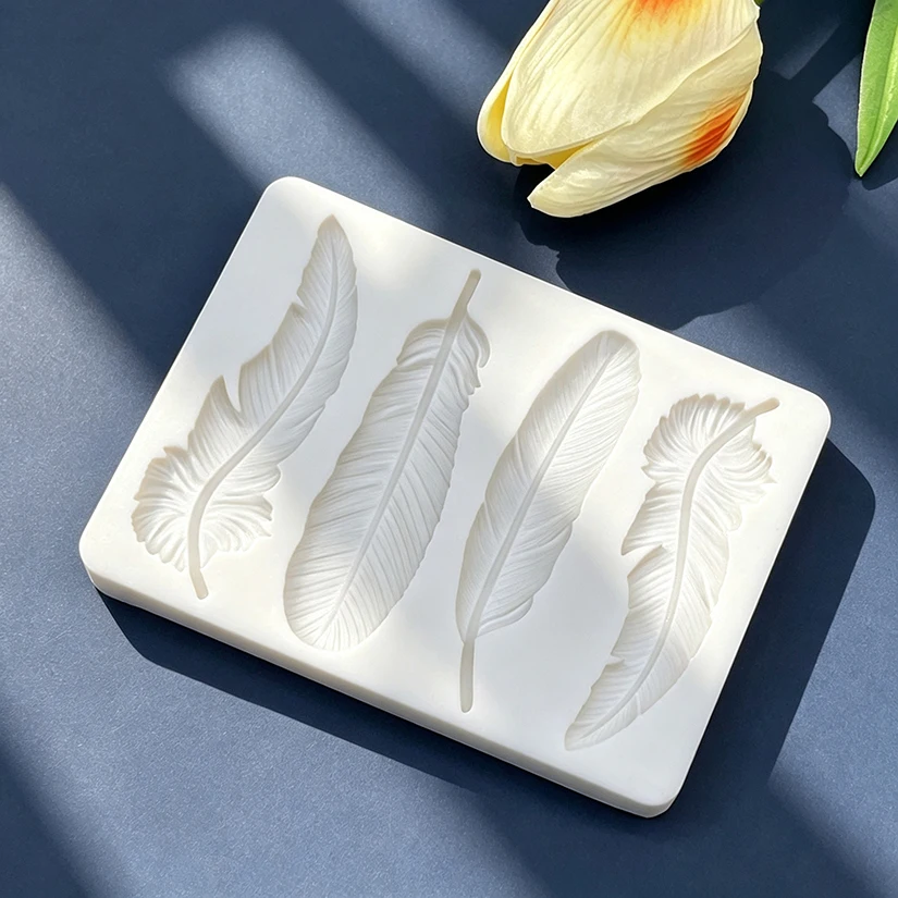 Feather Silicone Mold Sugarcraft Chocolate Cupcake Baking Mold Fondant Cake Decorating Tools - view 5