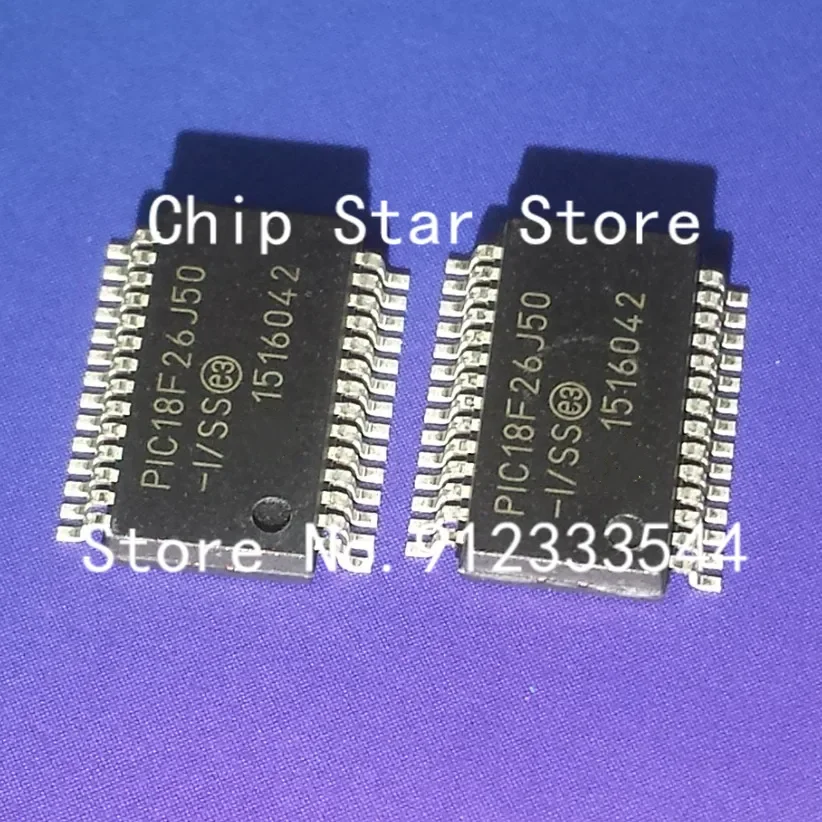 1PCS/Lot PIC18F26J50-I/SS PIC18F26J50 SSOP28 8Bit MCU Flash PIC18 Family PIC18F J5x Series Microcontrollers 100%New And Original