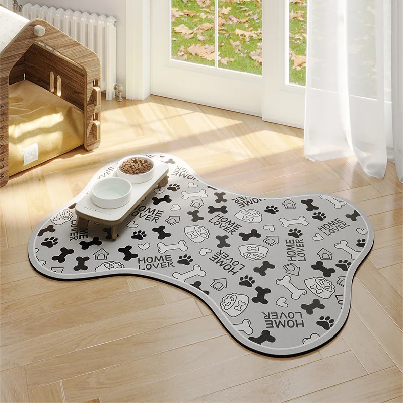 VIKAMA Pet Placemats Non-slip Absorbent Floor Mats for Cats Dogs Cats With Eating Mats Special Leak-proof Food Cat Mats