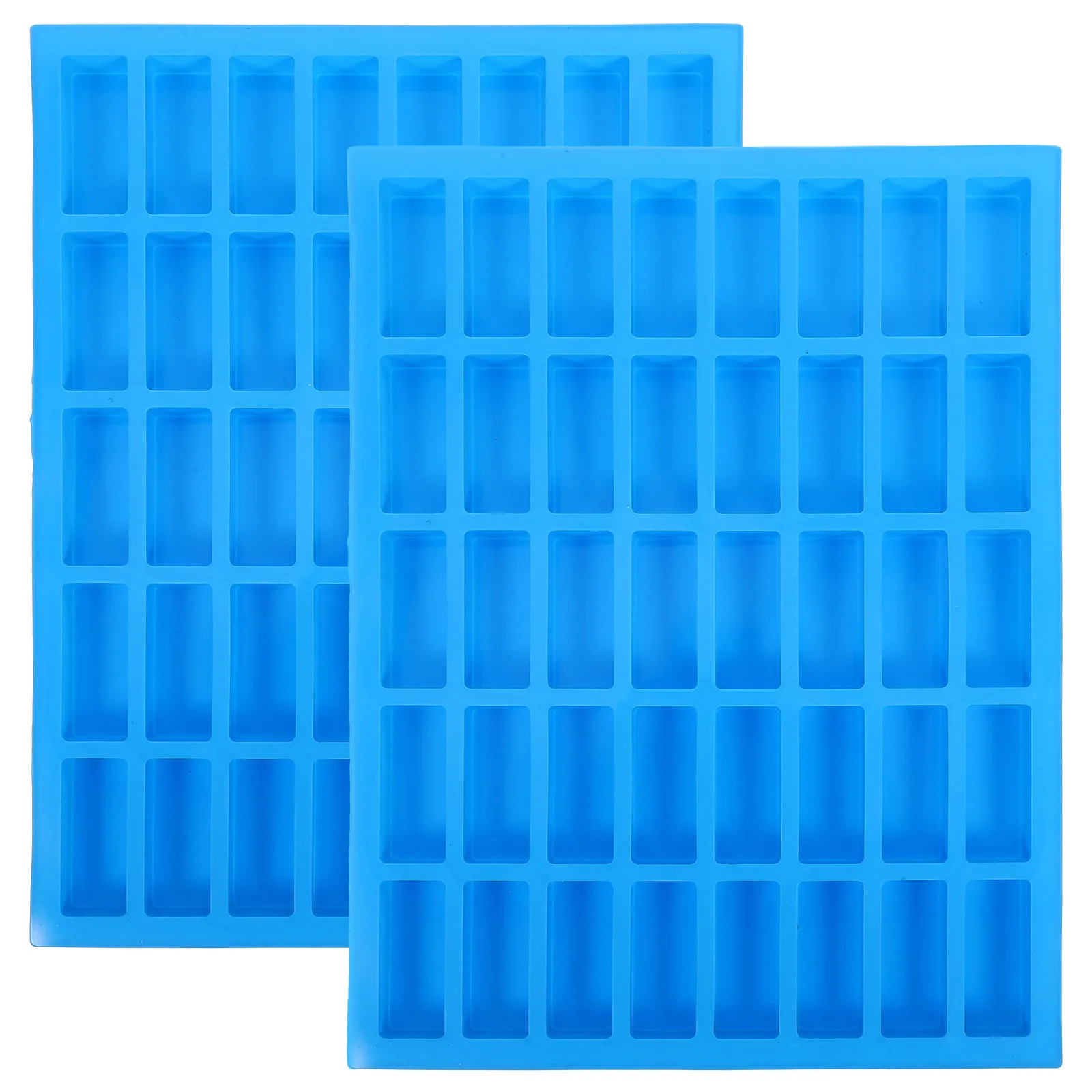 Molde de silicona para pastel de Chocolate, 40 cavidades, bricolaje, para hornear dulces, galletas, bandeja de repostería de caramelo, moldes rectangulares para trufa, 2 uds.