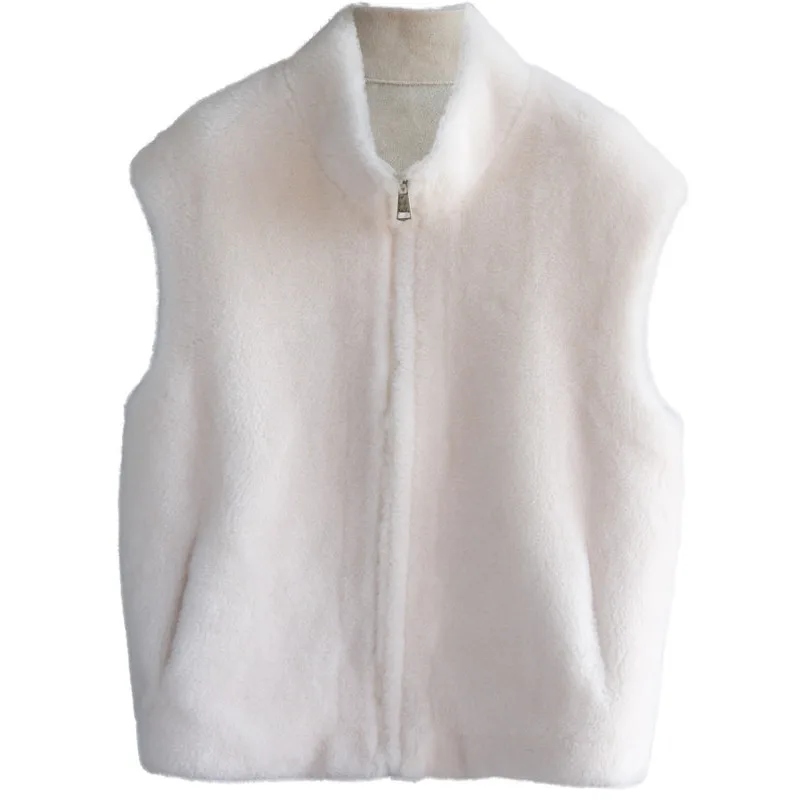 

2025 all-wool imported Australian sheep shearing fur vest composite integrated wool vest