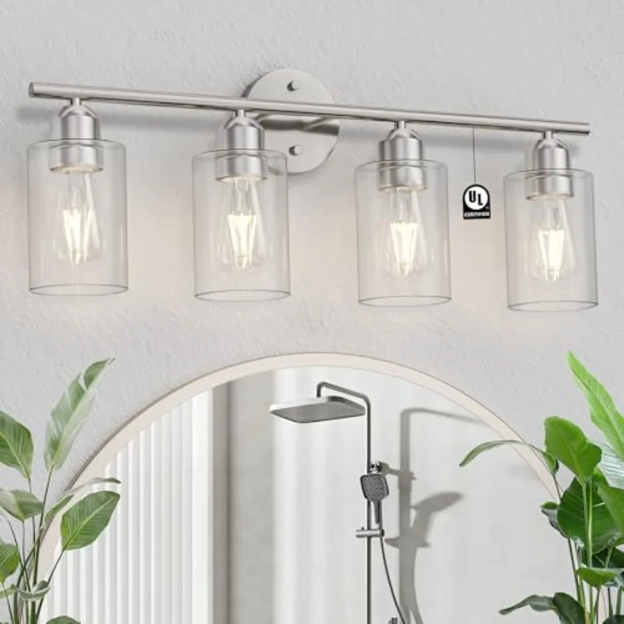 

Bathroom Vanity Light Fixtures, Rustic Farmhouse Vanity Bar Lighting Over Mirror Modern Industrial Wall Sconces Lamp with Cylin