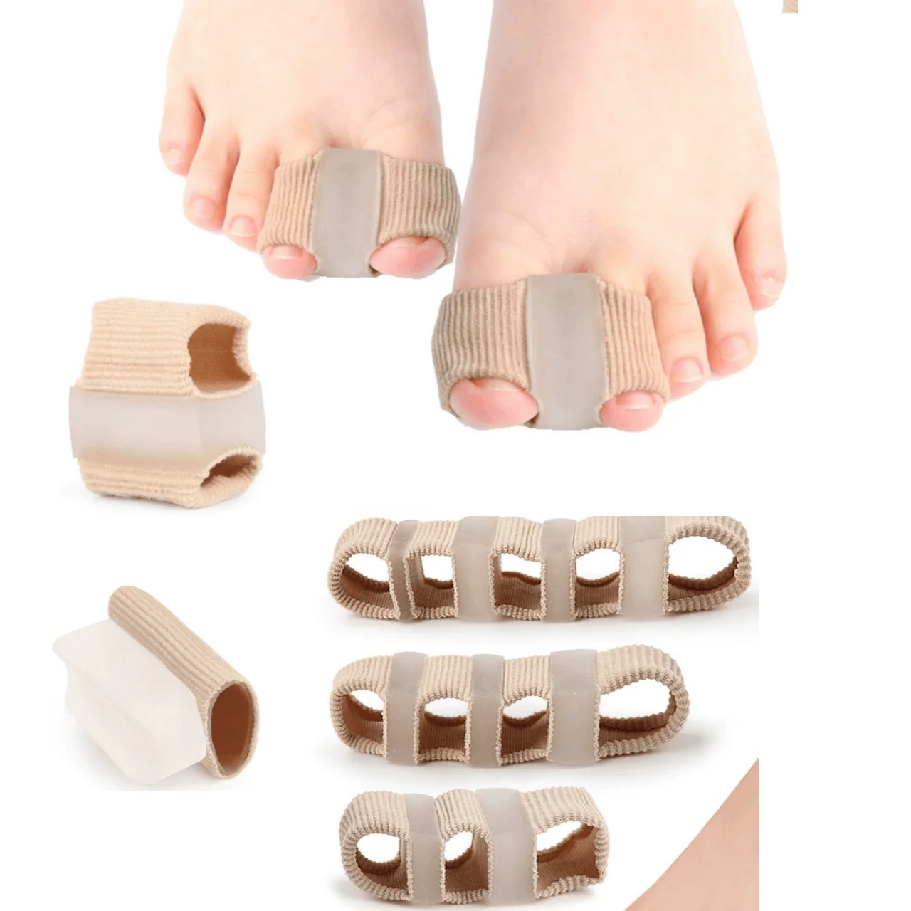 Séparateur d'orteils en Silicone, ajusteur de pouce, séparateur d'orteils, correcteur d'hallux Valgus, correcteur d'oignon, 10 pièces