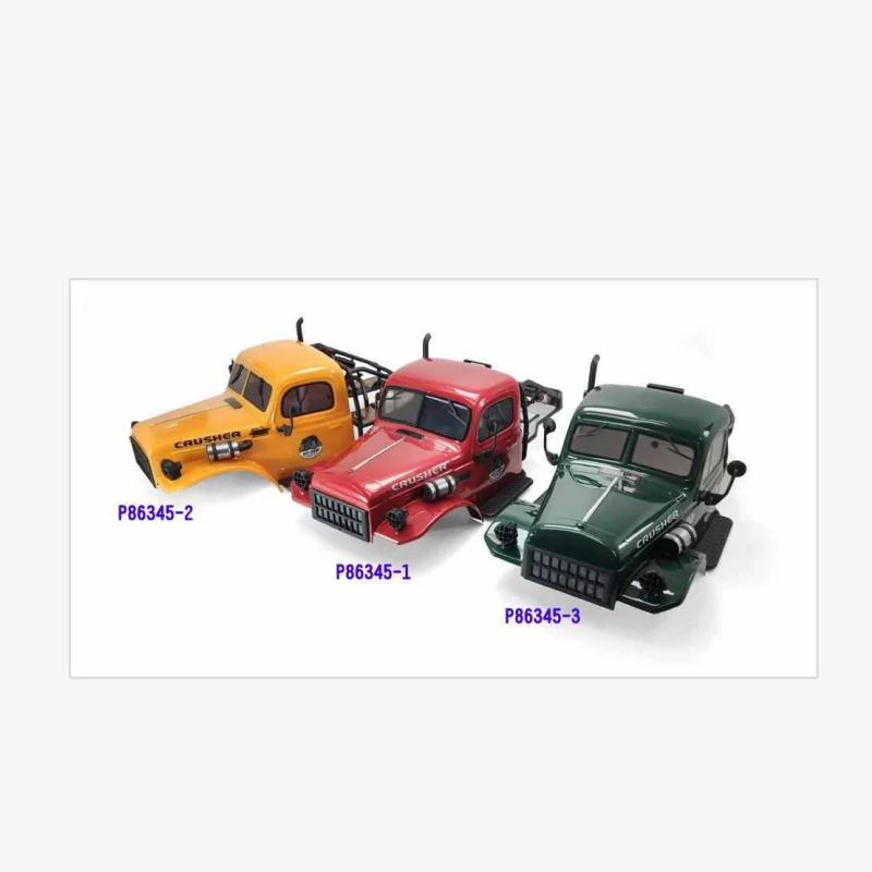 RGT 1/10 Dodge Semi-truck Two Door  PC Print Body Shell  285mm Wheelbase P86345-1 P86345-2 P86345-3 For 1/10 EX86181