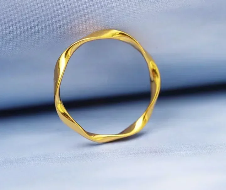 Eldorado Gold  new  technology 18k non demolding rings finger rings for women size 10- 9 au750 jewering
