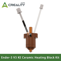 Creality Original Ender-3 V3 KE Ceramic Heating Block Kit（Bimetallic Material Nozzel 0.4mm*2）High Flow Printing 3d Printer Parts